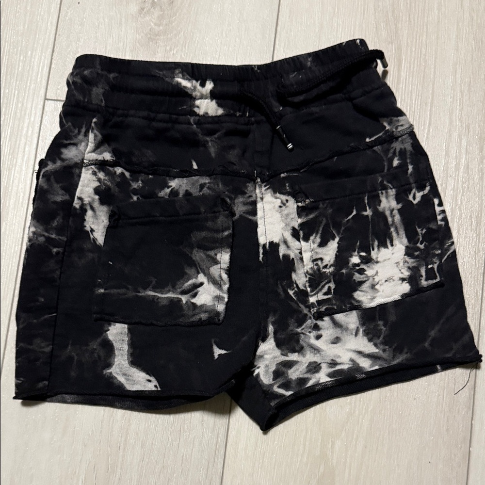 Superism Vision Tie-Dye Kid’s Black & White Shorts with pockets on front &  back